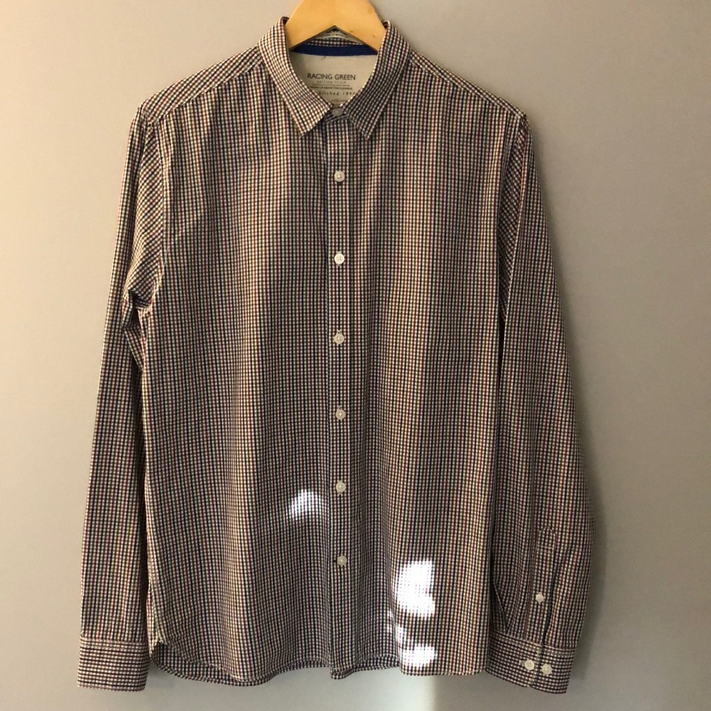 🇬🇧 Men’s Racing Green Check Shirt M 🇬🇧